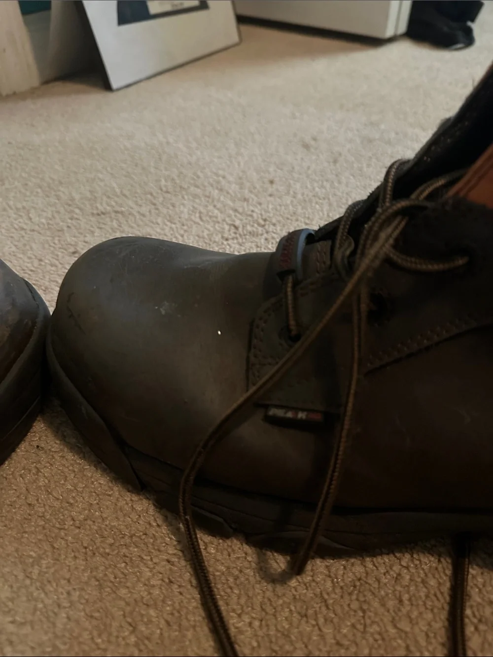 Wolverine Dark Brown Lace-Up Work Boots